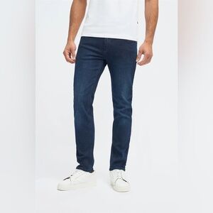 Men's Dark Blue Straight Jeans